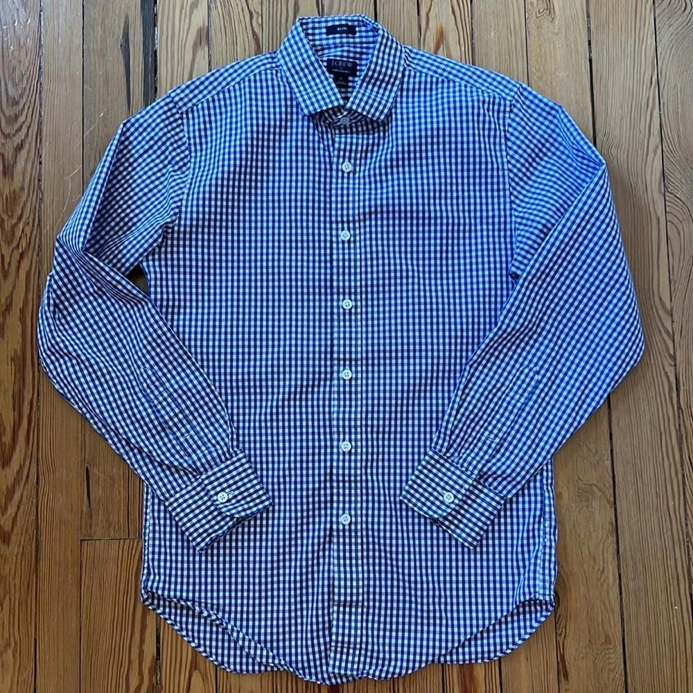 J. Crew Factory Performance Slim Gingham Shirt